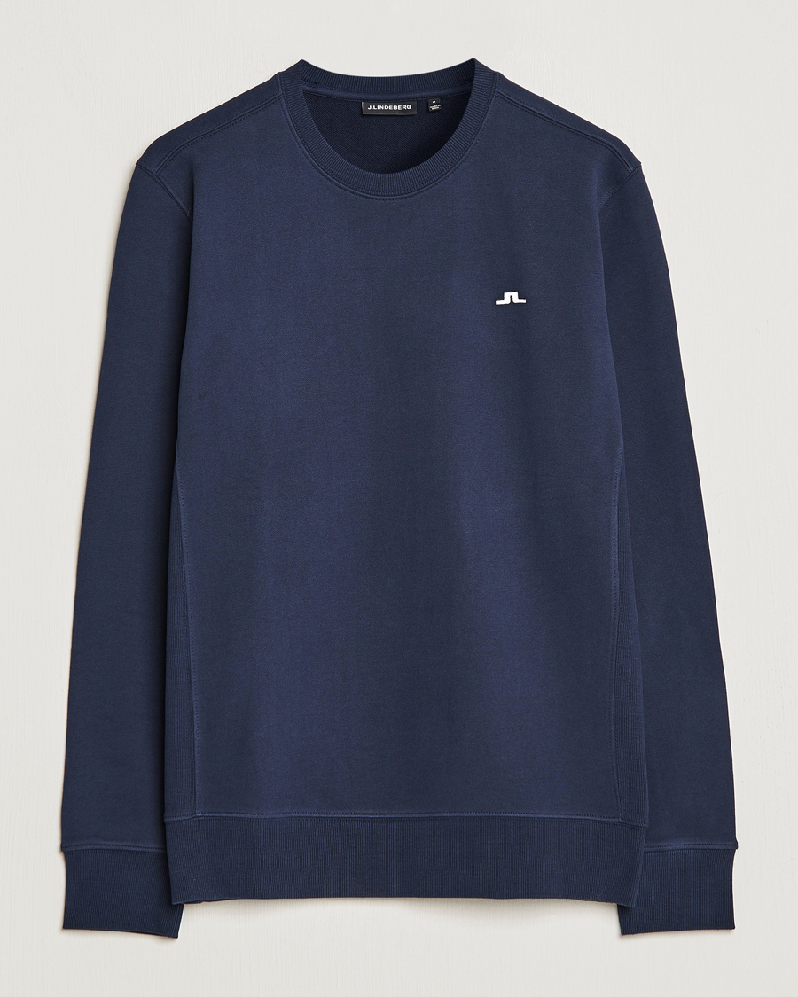 Heren | Truien | J.Lindeberg | Cal Crew Neck Sweat Navy