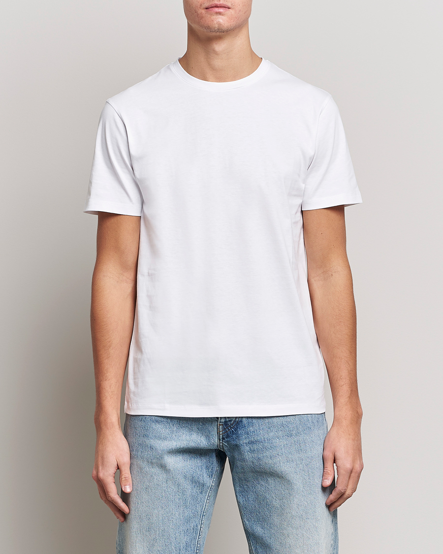 Heren | Witte T-shirts | J.Lindeberg | Sid Cotton Crew Neck Tee White