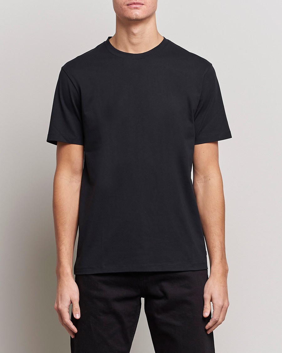 Heren | T-shirts | J.Lindeberg | Sid Cotton Crew Neck Tee Black