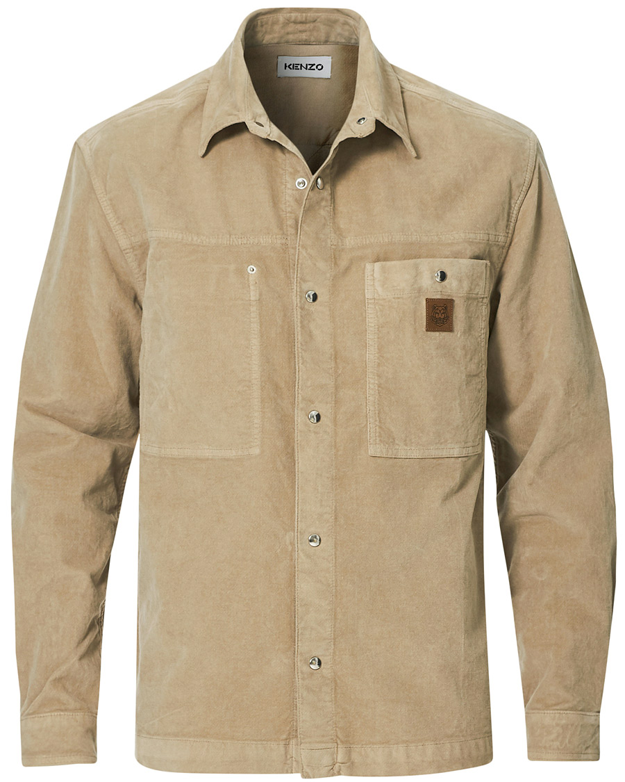 Heren | Overhemden | KENZO | Snap Overshirt Sand