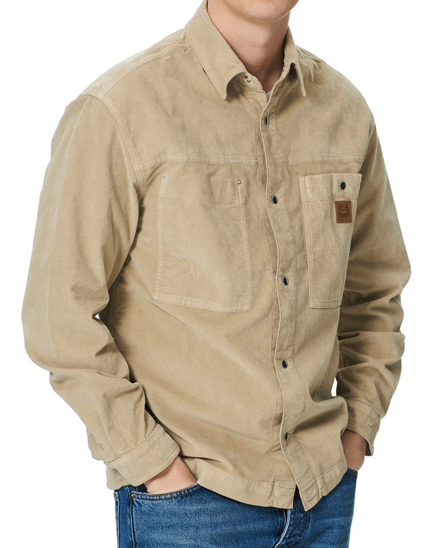 Heren | Overhemden | KENZO | Snap Overshirt Sand