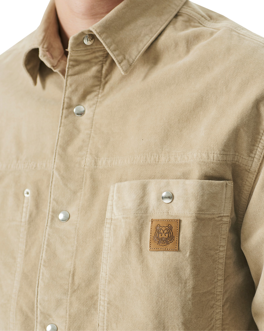 Heren | Overhemden | KENZO | Snap Overshirt Sand