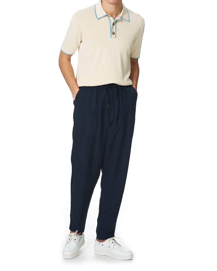 Heren | Polo's | Lanvin | Knitted Short Sleeve Polo Ecru