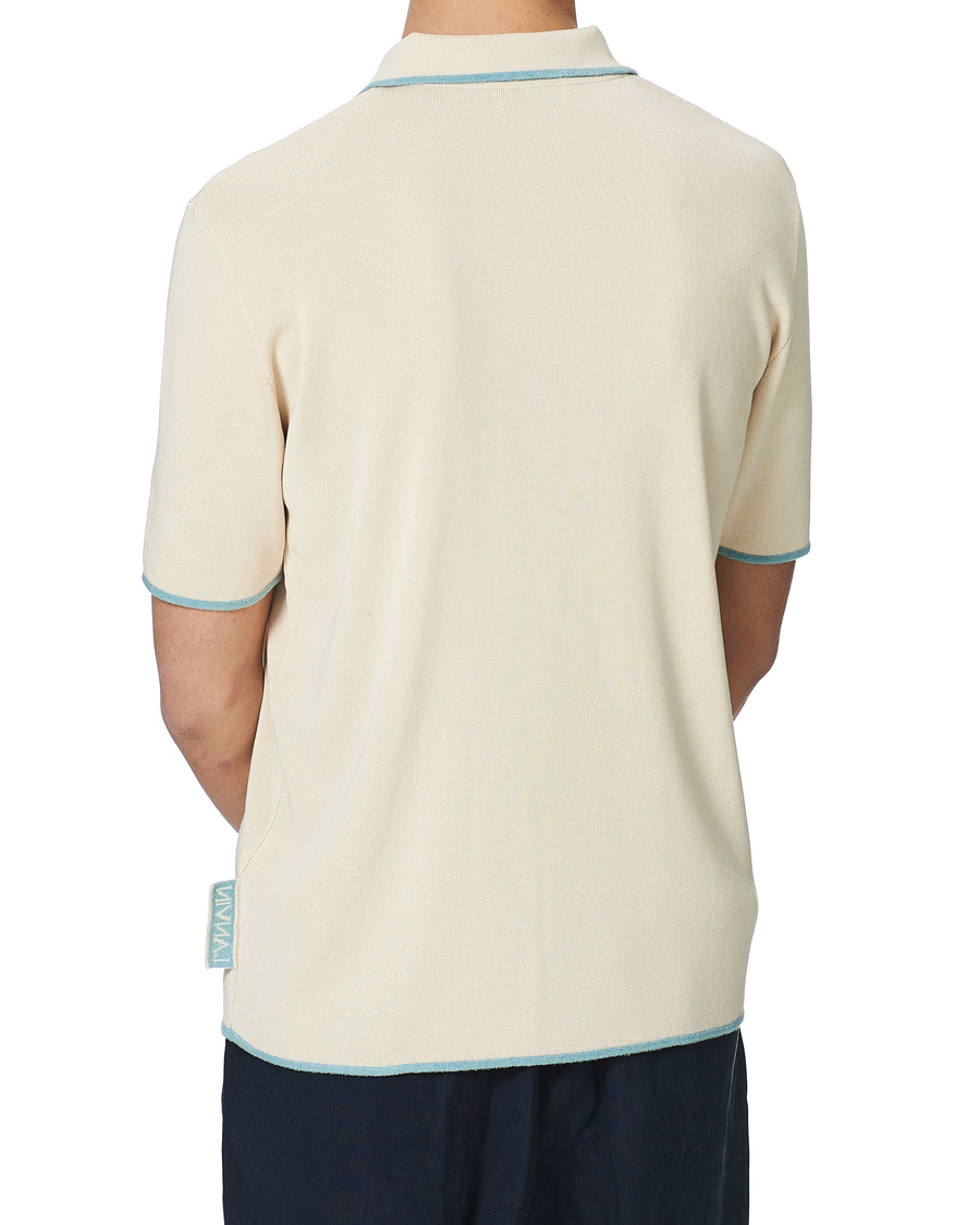 Heren | Polo's | Lanvin | Knitted Short Sleeve Polo Ecru