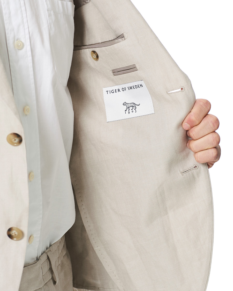 Heren | Blazers | Tiger of Sweden | Jamonte Linen Blazer Dove Grey