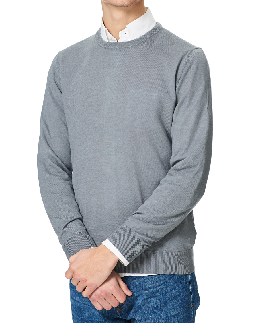Heren | Truien | Tiger of Sweden | Nichols Extra Fine Merino Crew Neck Steel Grey