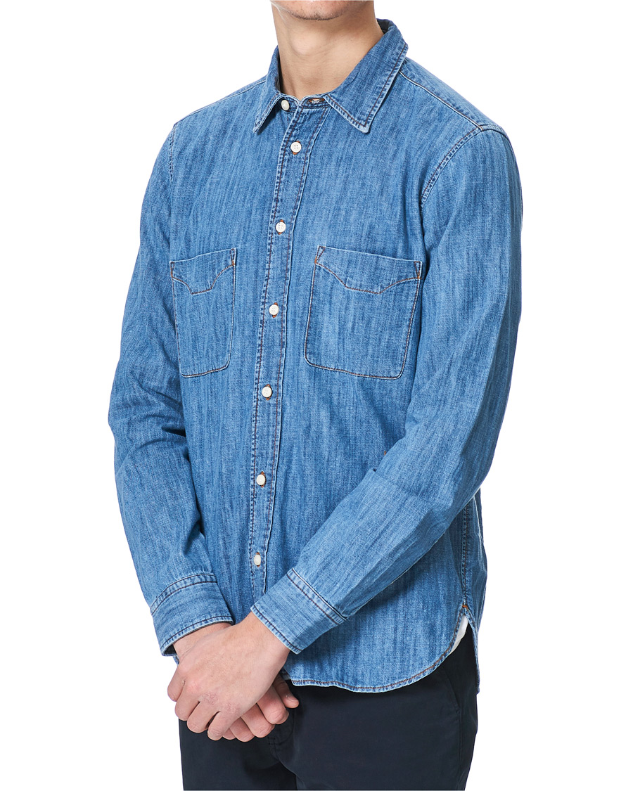 Heren | Overhemden | Tiger of Sweden | Benjad Denim Shirt Light Blue