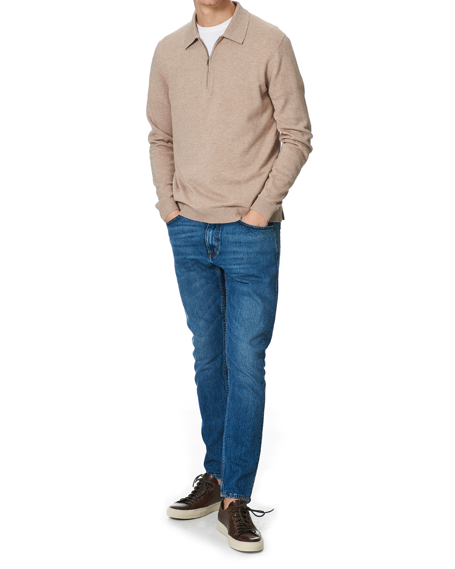 Heren | Jeans | Tiger of Sweden | Pistolero Stretch Cotton Jeans Royal Blue