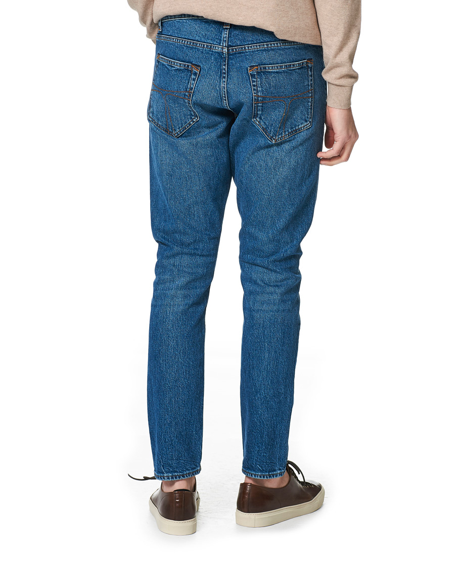 Heren | Jeans | Tiger of Sweden | Pistolero Stretch Cotton Jeans Royal Blue