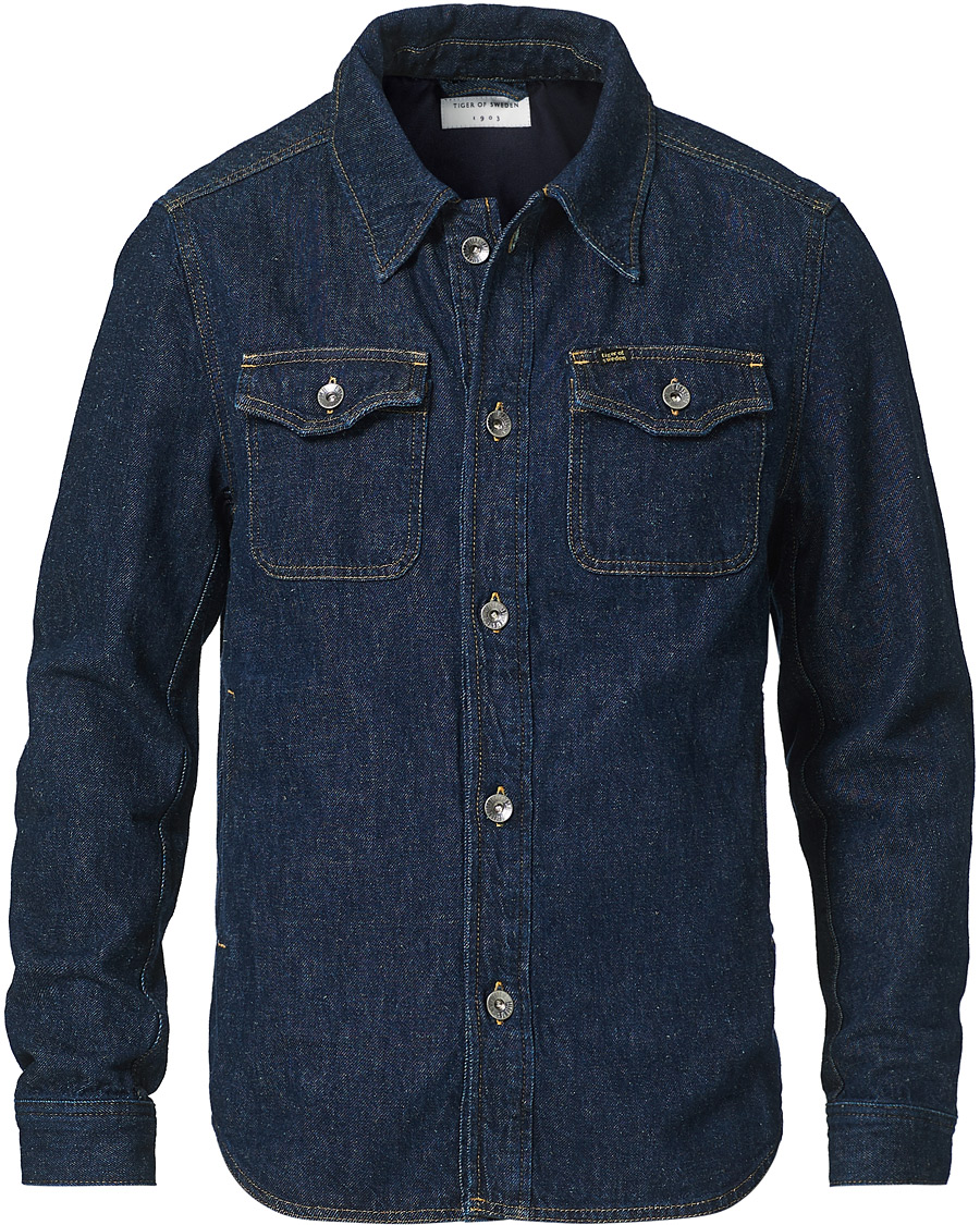 Heren | Jassen | Tiger of Sweden | Get Organic Cotton Denim Jacket Midnight Blue