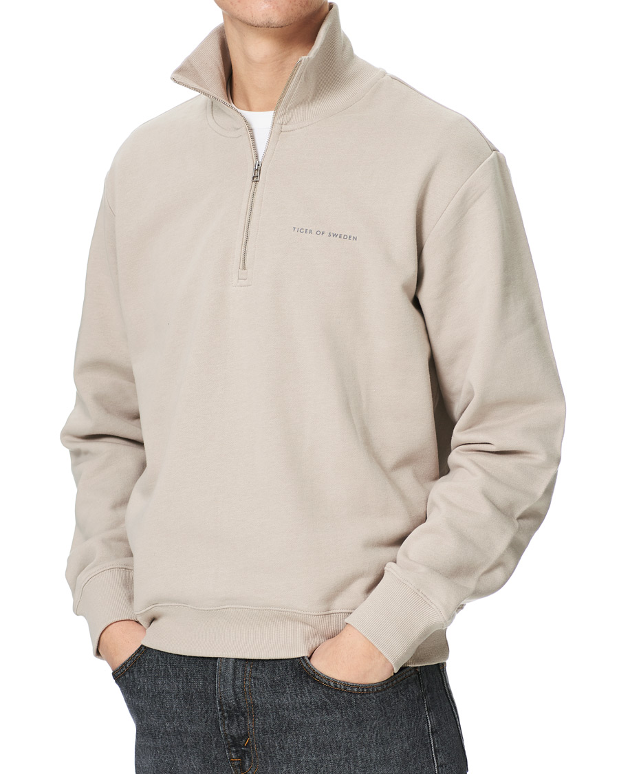 Heren | Truien | Tiger of Sweden | Marlon Half Zip Sweater Dove Grey