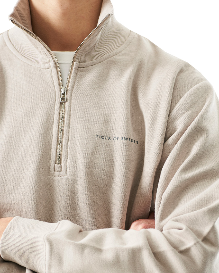 Heren | Truien | Tiger of Sweden | Marlon Half Zip Sweater Dove Grey