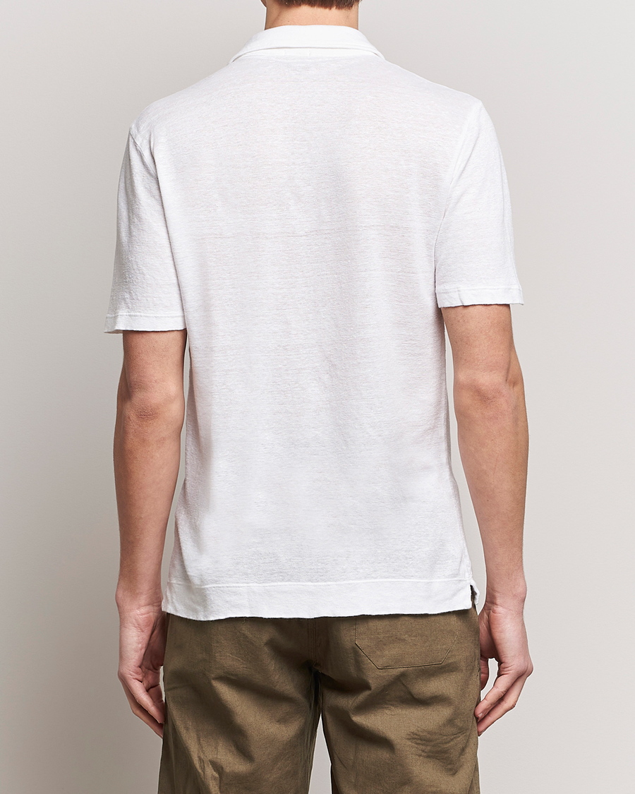 Heren | Polo's | Massimo Alba | Wembley Linen Polo White