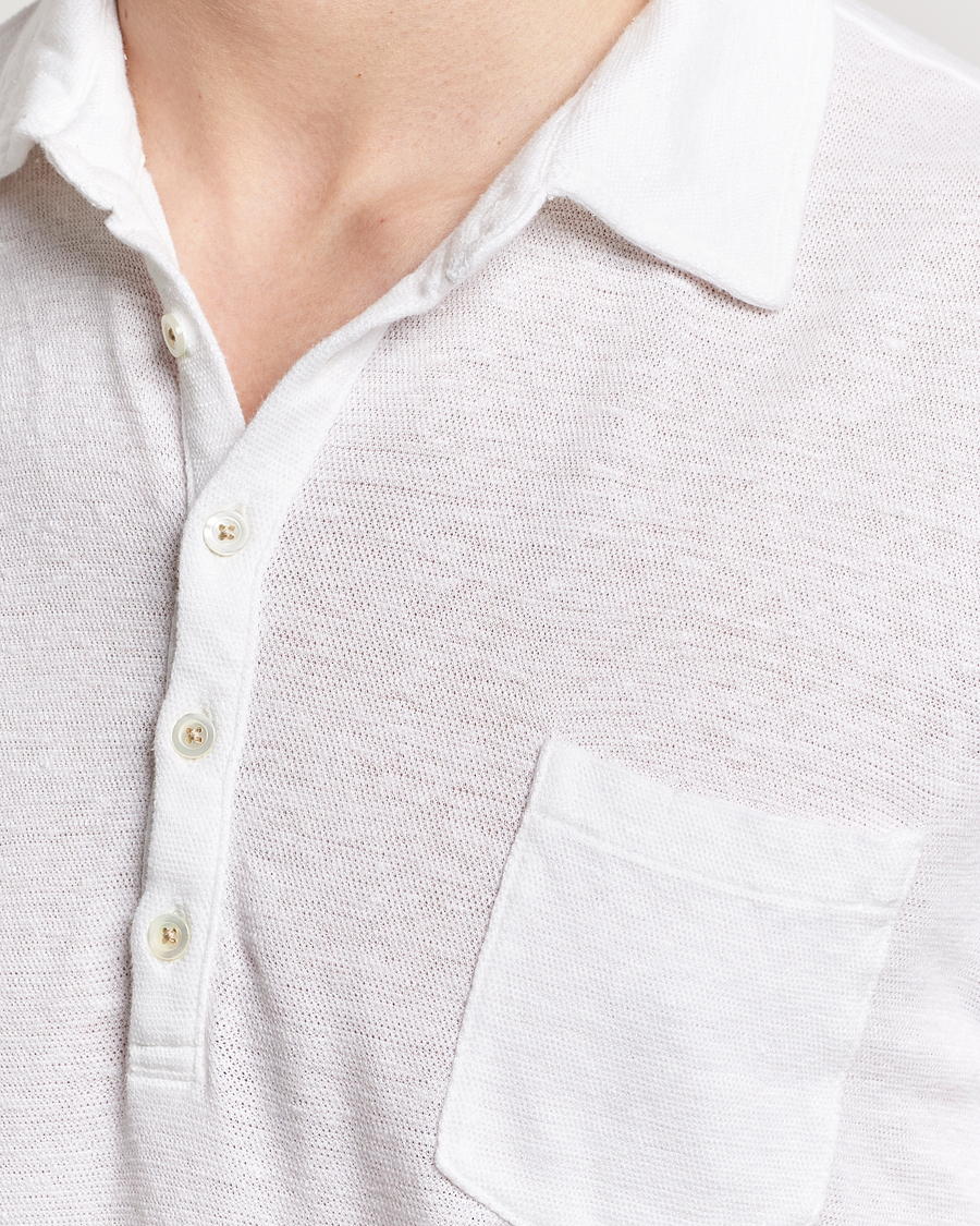 Heren | Polo's | Massimo Alba | Wembley Linen Polo White