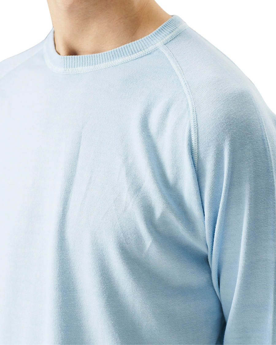 Heren | Truien | Massimo Alba | Sport Cashmere/Cotton Crew Neck Ice Blue