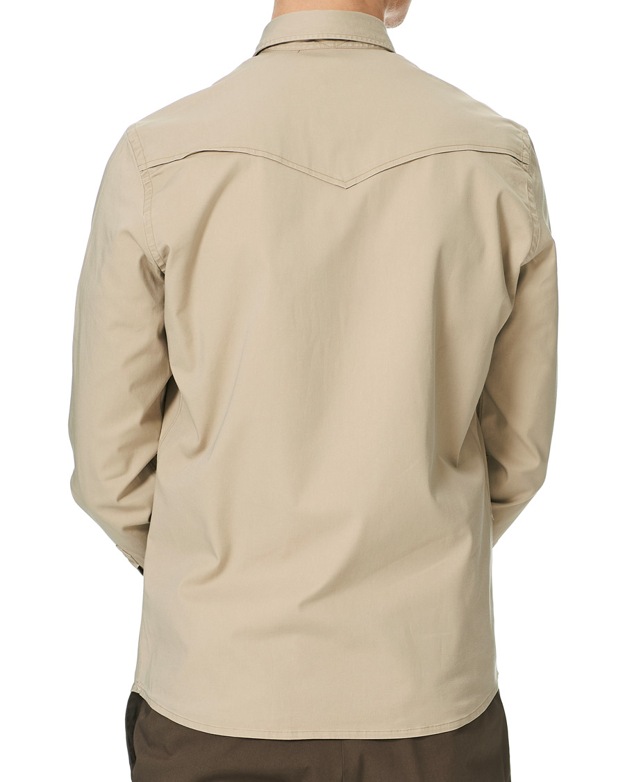 Heren | Overhemden | Mazzarelli | Texana Cotton Overshirt Beige