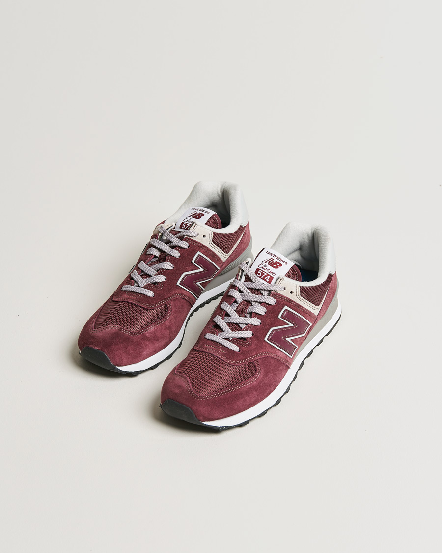 Heren | Suède schoenen | New Balance | 574 Sneakers Burgundy