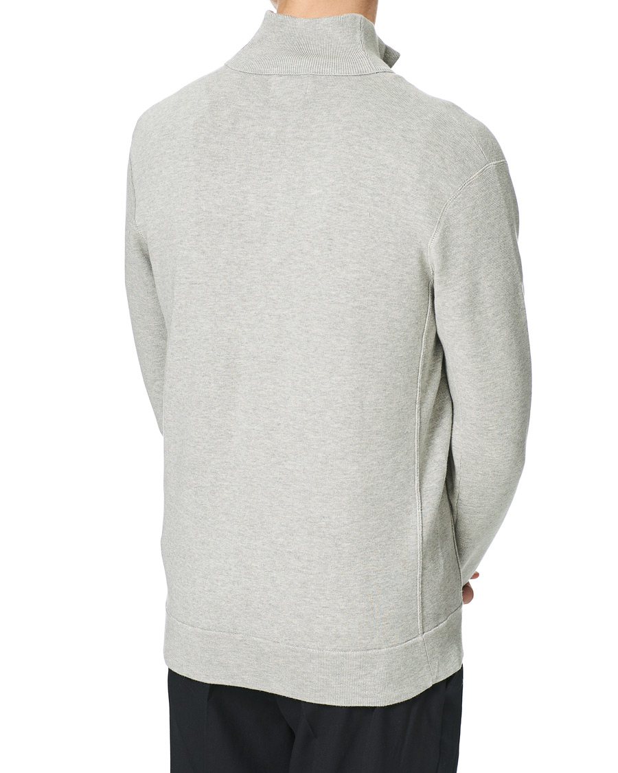 Heren | Truien | NN07 | Luis Knitted Full-Zip Sweater Light Grey Melange