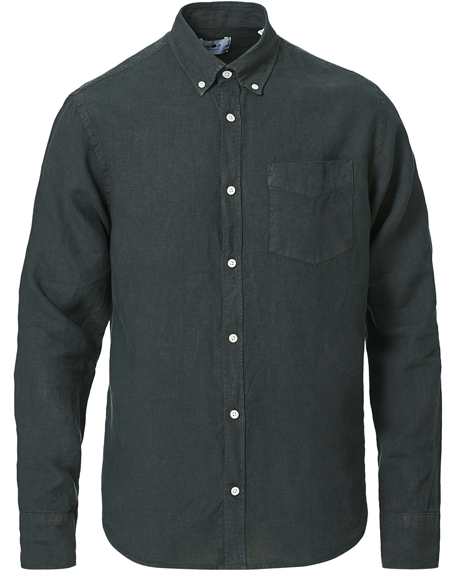 Heren | Overhemden | NN07 | Levon Linen Shirt Concrete
