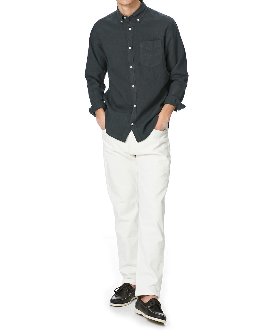 Heren | Overhemden | NN07 | Levon Linen Shirt Concrete