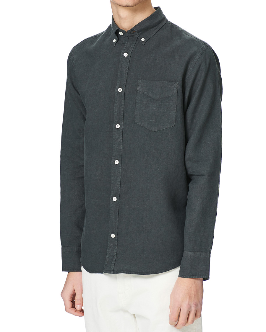 Heren | Overhemden | NN07 | Levon Linen Shirt Concrete