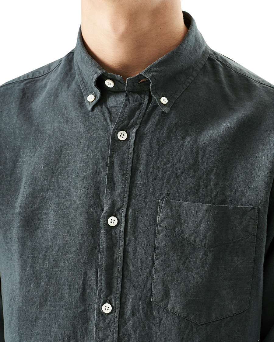 Heren | Overhemden | NN07 | Levon Linen Shirt Concrete
