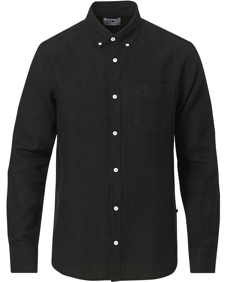 Heren | Overhemden | NN07 | Levon Linen Shirt Black