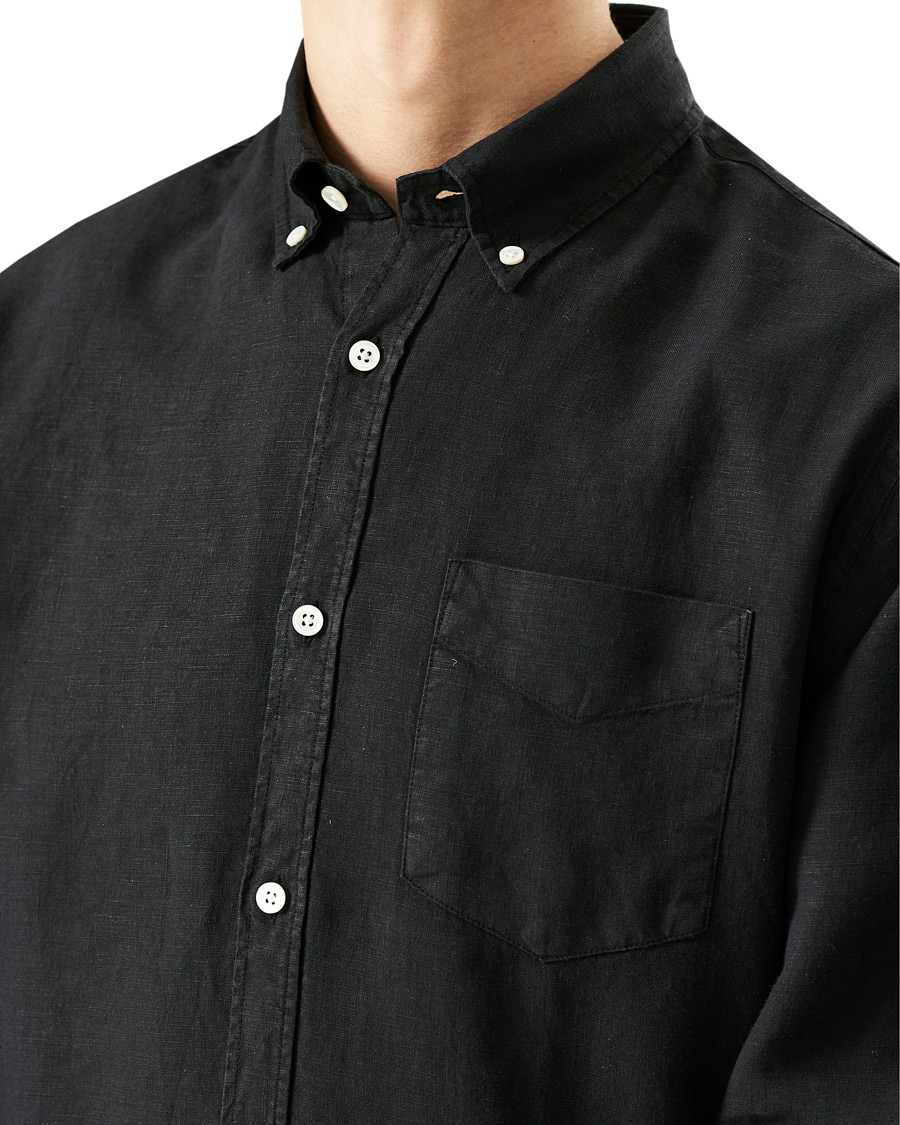Heren | Overhemden | NN07 | Levon Linen Shirt Black