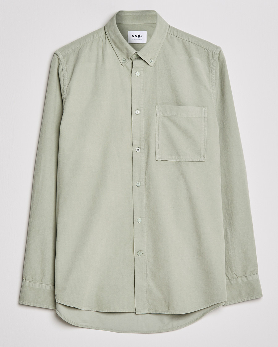 Heren | Overhemden | NN07 | Arne Button Down Baby Cord Shirt Oil Green