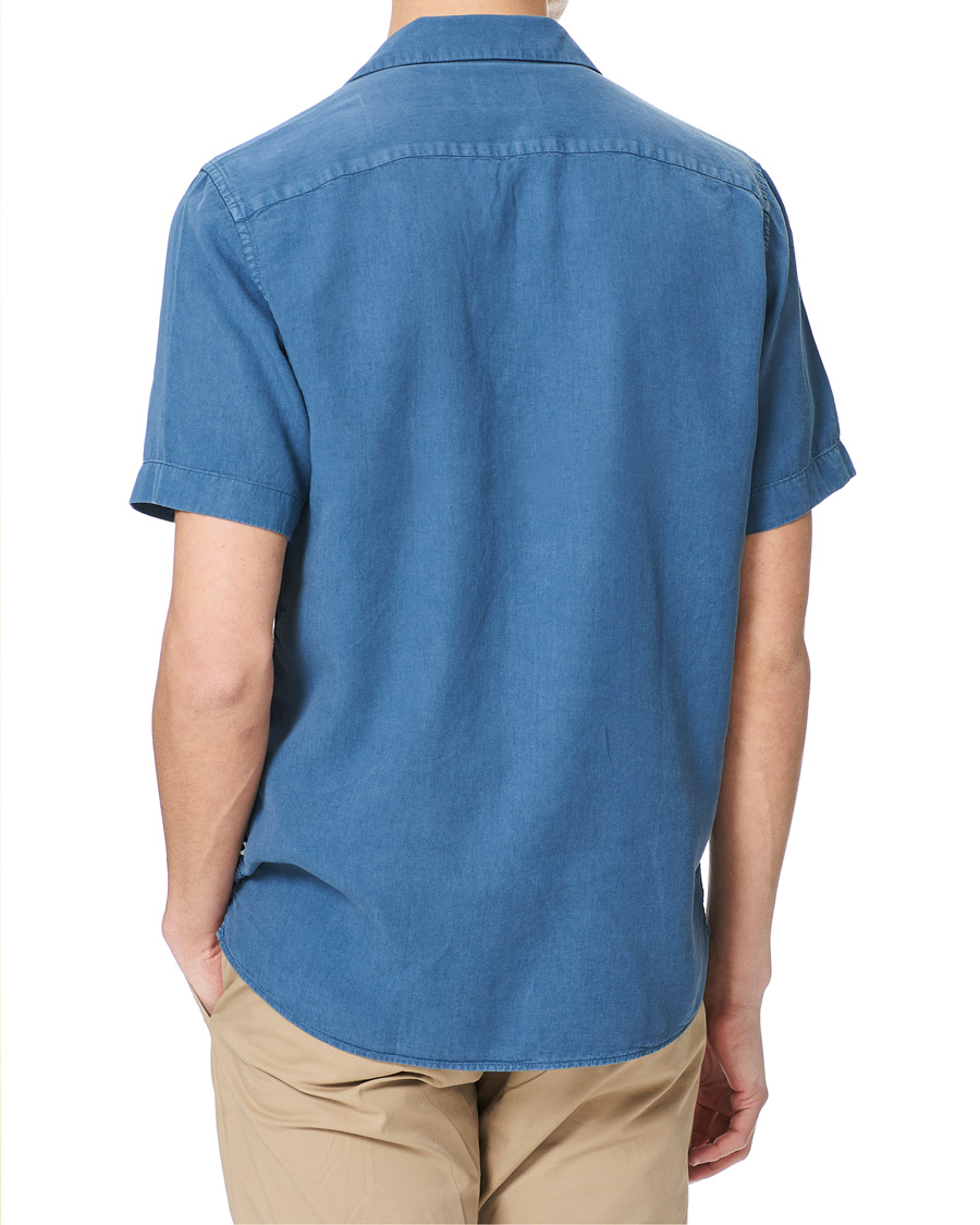 Heren | Overhemden | NN07 | Miyagi Resort Collar Short Sleeve Shirt Washed Blue