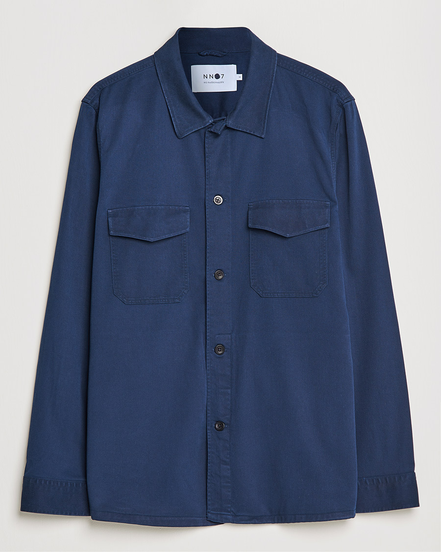 Heren | Overhemden | NN07 | Bernard Tencel Overshirt Navy