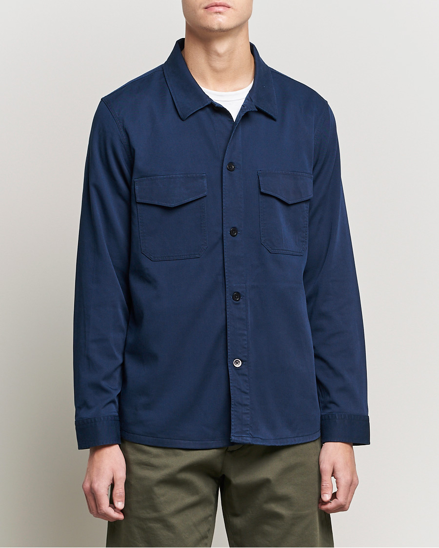 Heren | Overhemden | NN07 | Bernard Tencel Overshirt Navy