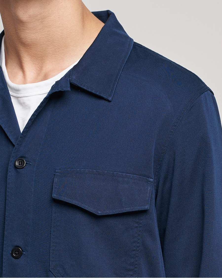 Heren | Overhemden | NN07 | Bernard Tencel Overshirt Navy