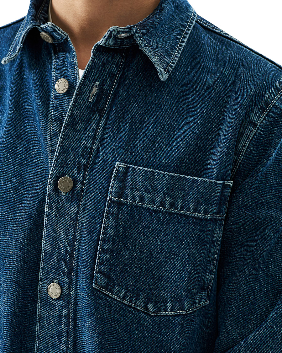 Heren | Overhemden | NN07 | Peter Denim Overshirt Dark Blue