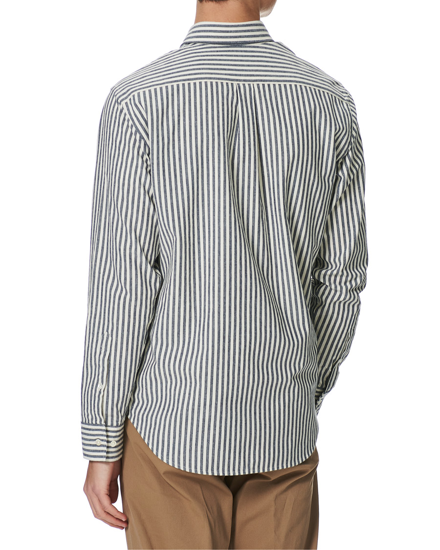 Heren | Overhemden | NN07 | Levon Button Down Seersucker Shirt Blue/White