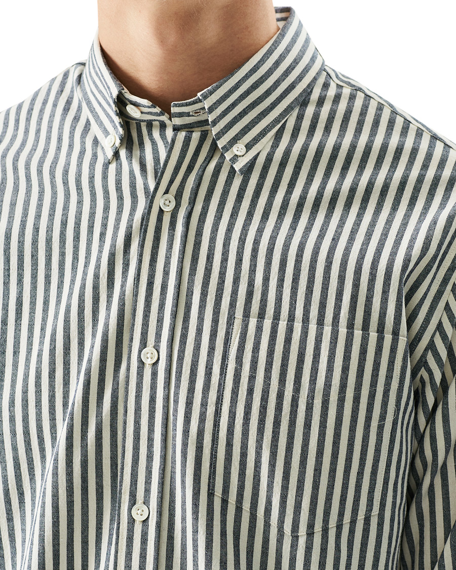 Heren | Overhemden | NN07 | Levon Button Down Seersucker Shirt Blue/White