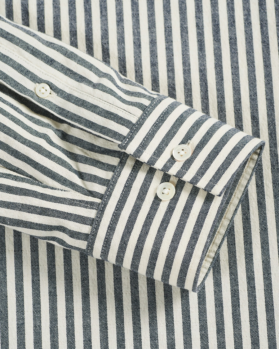 Heren | Overhemden | NN07 | Levon Button Down Seersucker Shirt Blue/White