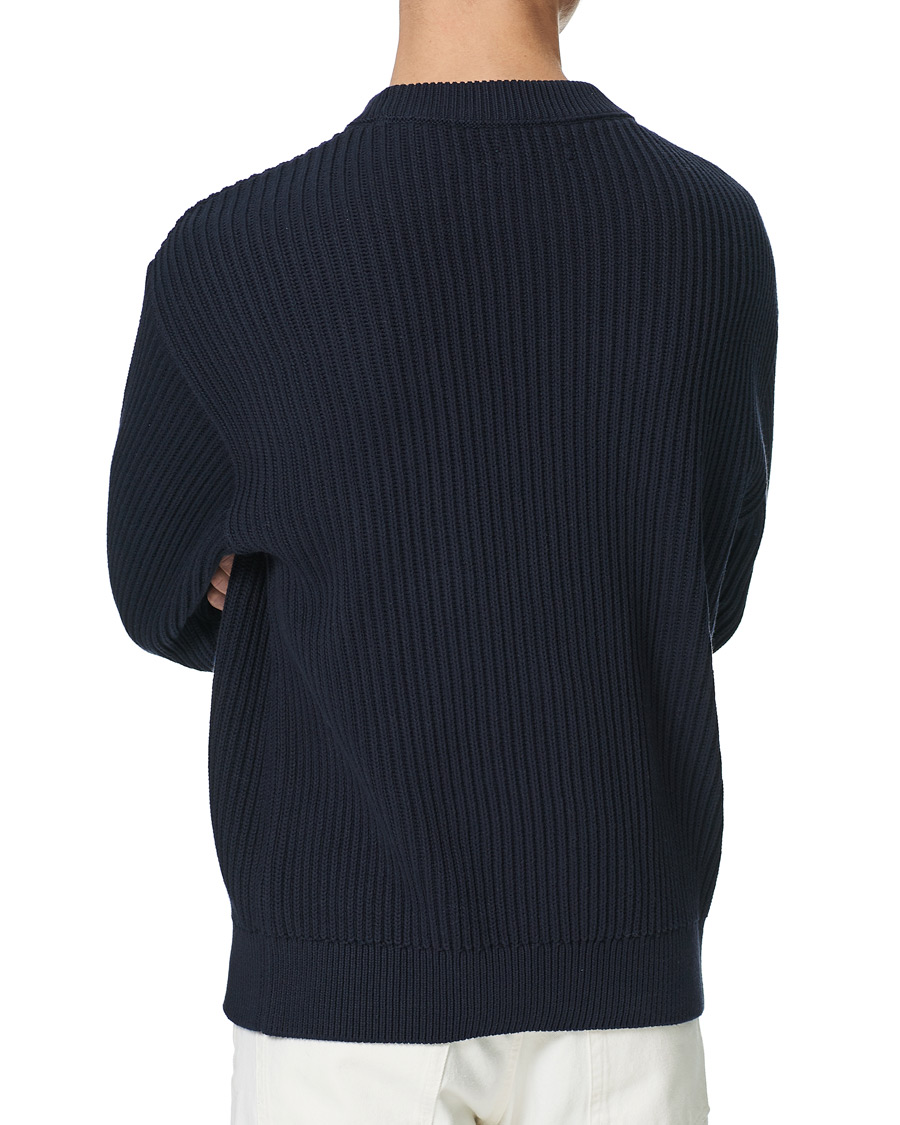 Heren | Truien | Nudie Jeans | Frank Chunky Rib Sweater Navy