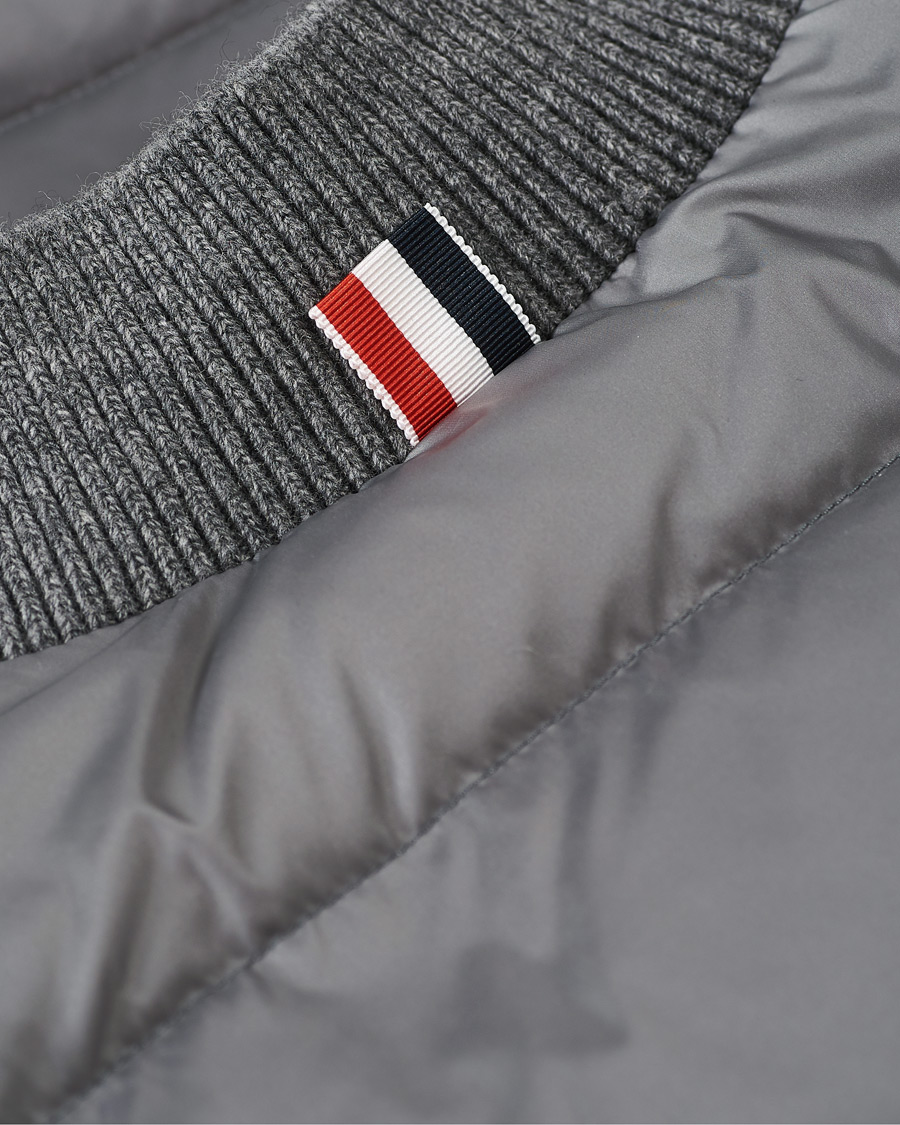 Heren | Jassen | Thom Browne | 4 Bar Snap Front Down Vest Light Grey