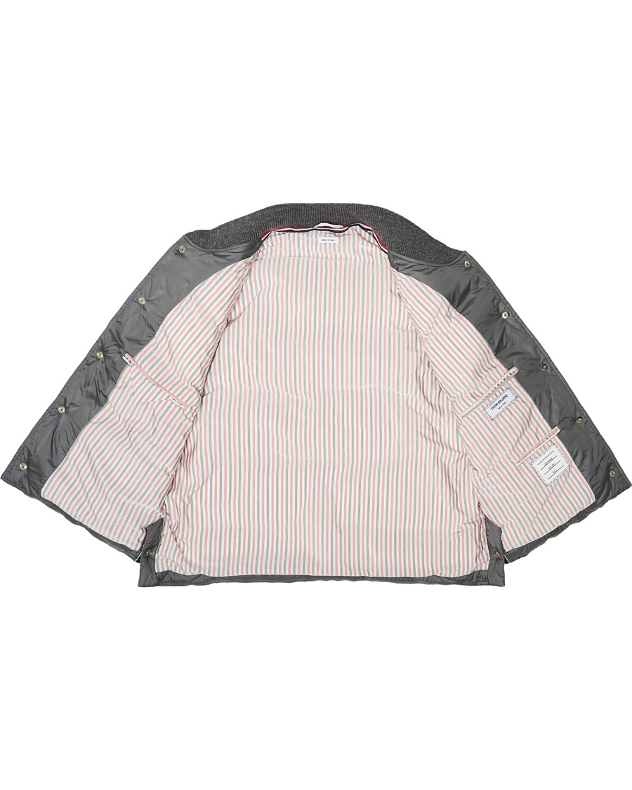 Heren | Jassen | Thom Browne | 4 Bar Snap Front Down Vest Light Grey