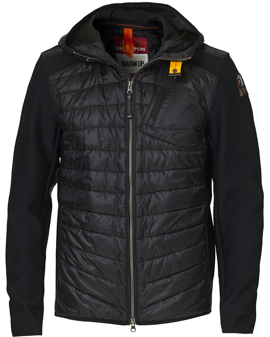 Heren | Truien | Parajumpers | Nolan Mesh Hooded Hybrid Black