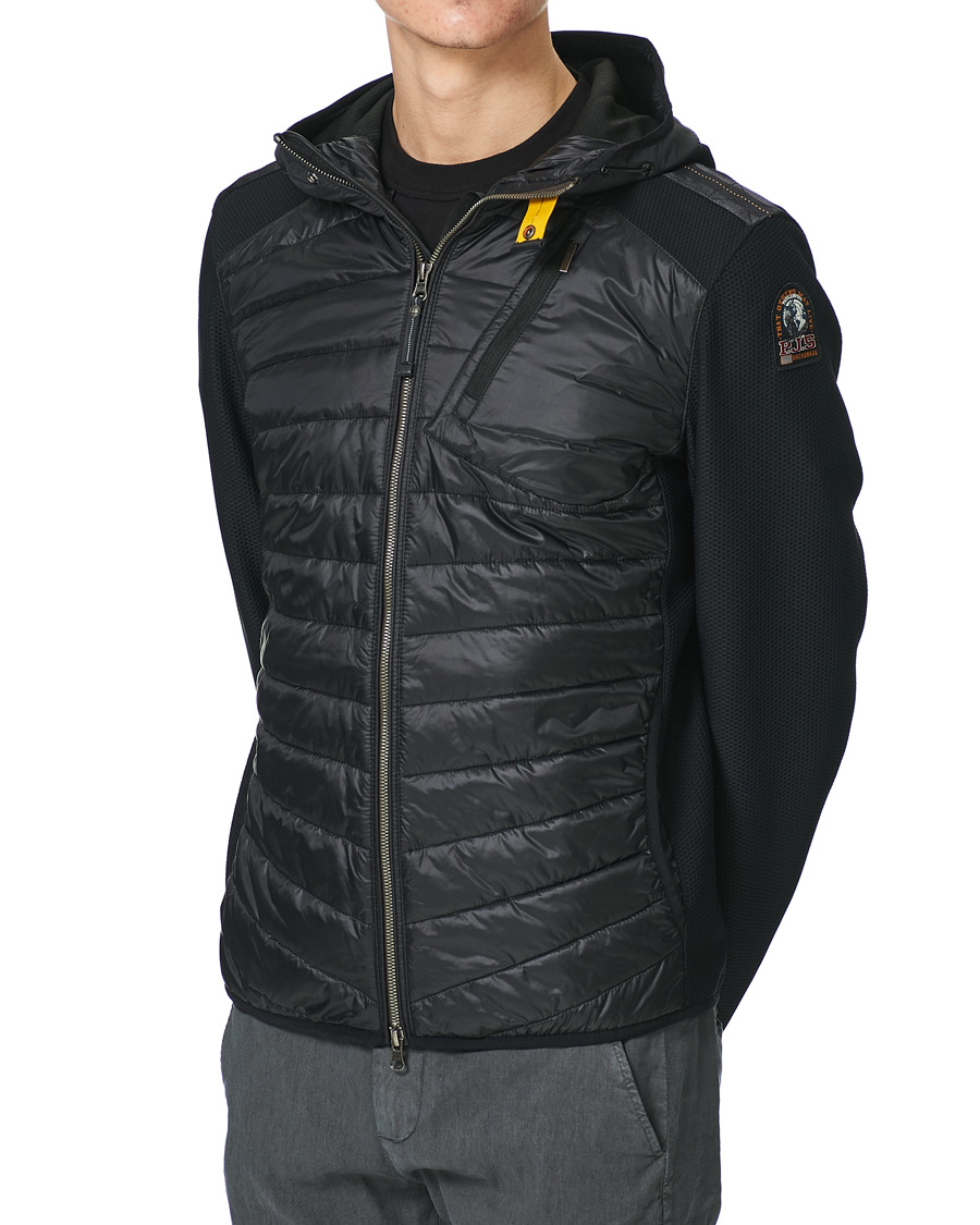 Heren | Truien | Parajumpers | Nolan Mesh Hooded Hybrid Black