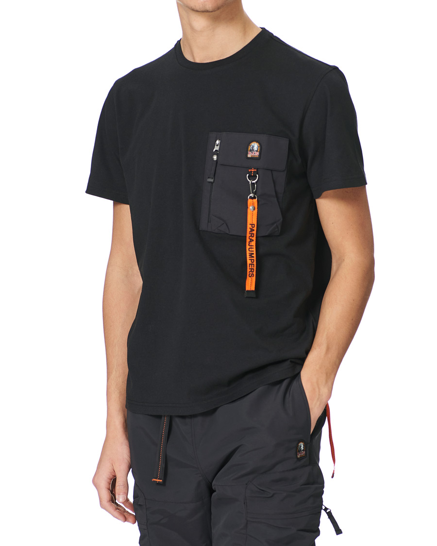 Heren | T-shirts | Parajumpers | Mojave Pocket Crew Neck Tee Black
