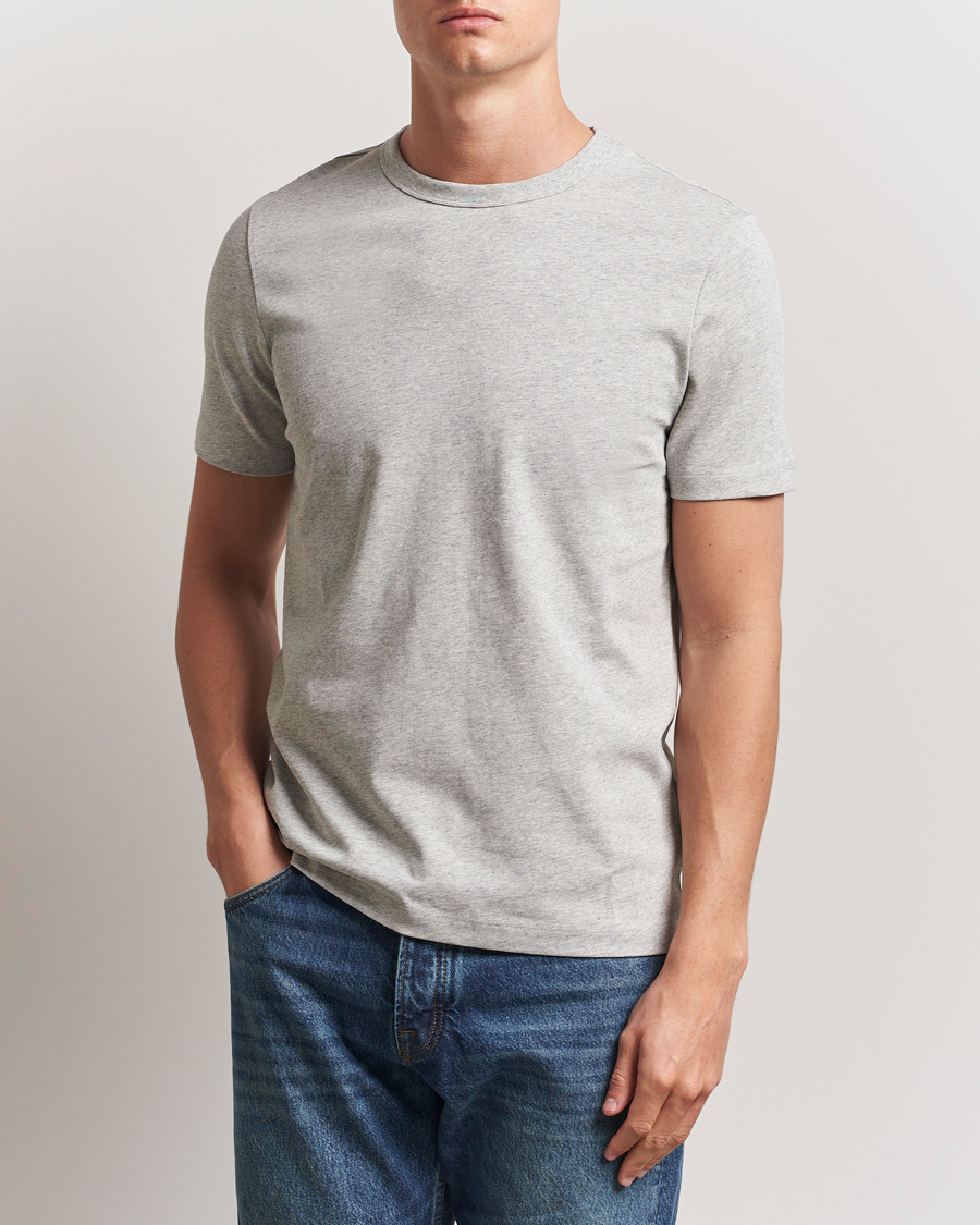 Heren | T-shirts met korte mouwen | A Day's March | Heavy Tee Grey Melange