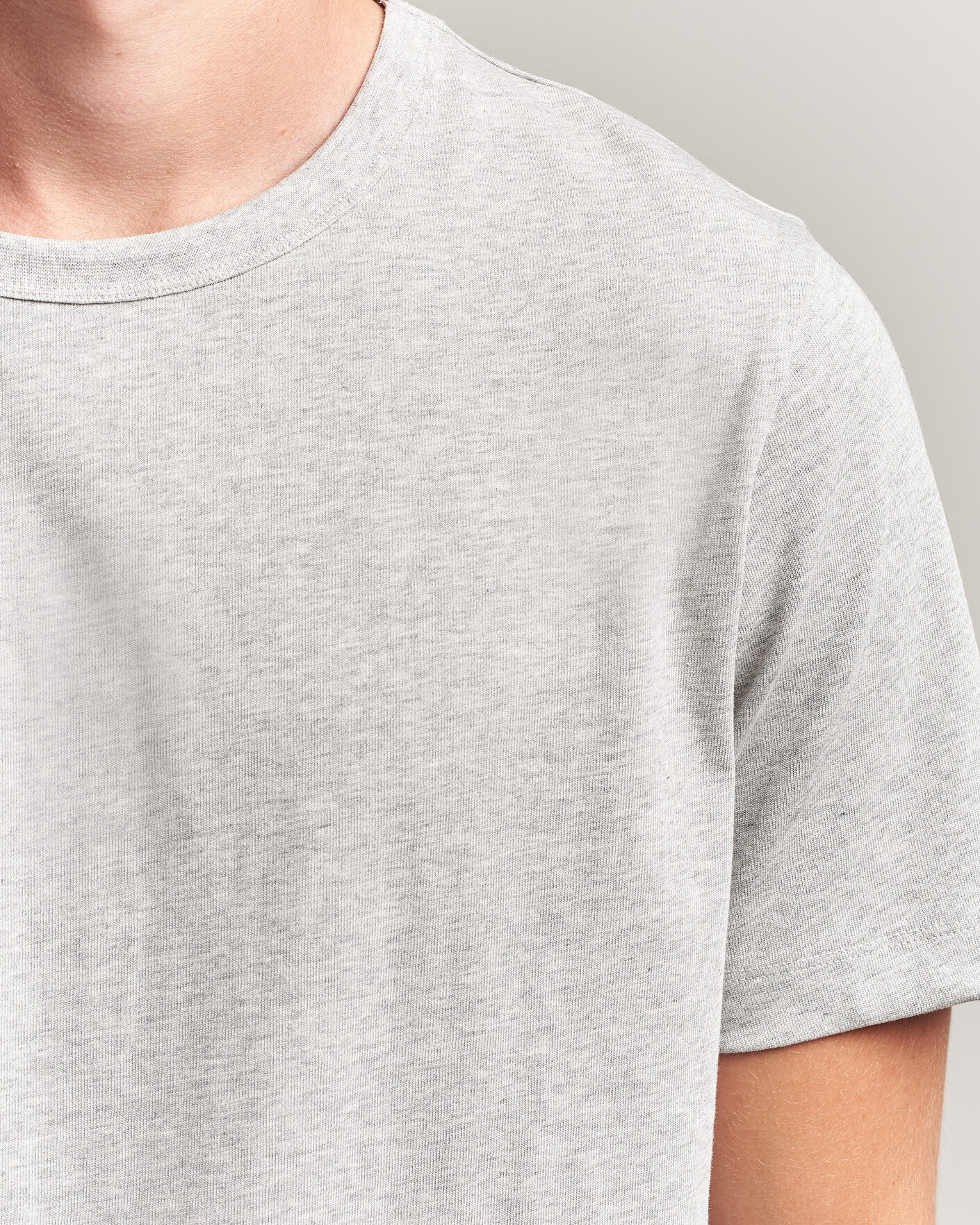 Heren | T-shirts | A Day's March | Heavyweight T-Shirt Grey Melange