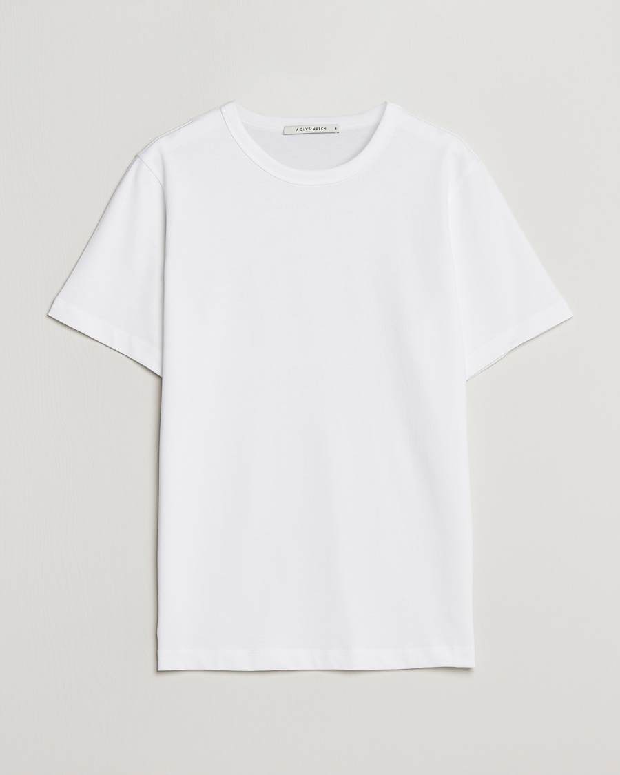 Heren | T-shirts | A Day's March | Heavyweight T-Shirt White