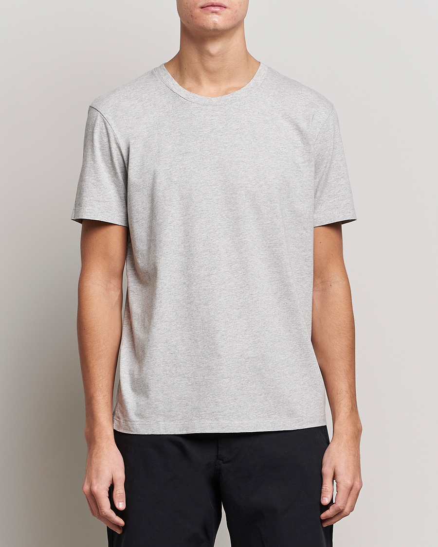 Heren | Business & Beyond | A Day's March | Classic Fit Tee Grey Melange