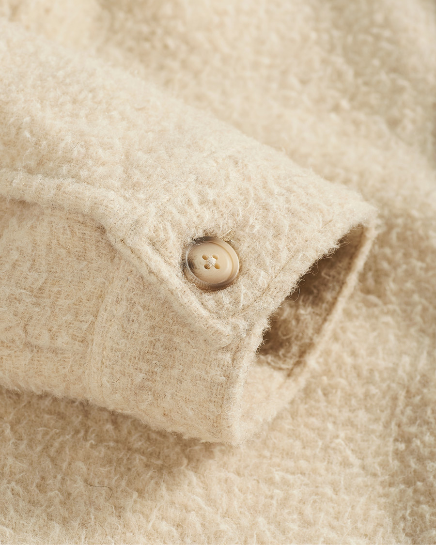 Heren | Overhemden | A Day's March | Rugged Wool Overshirt Ecru