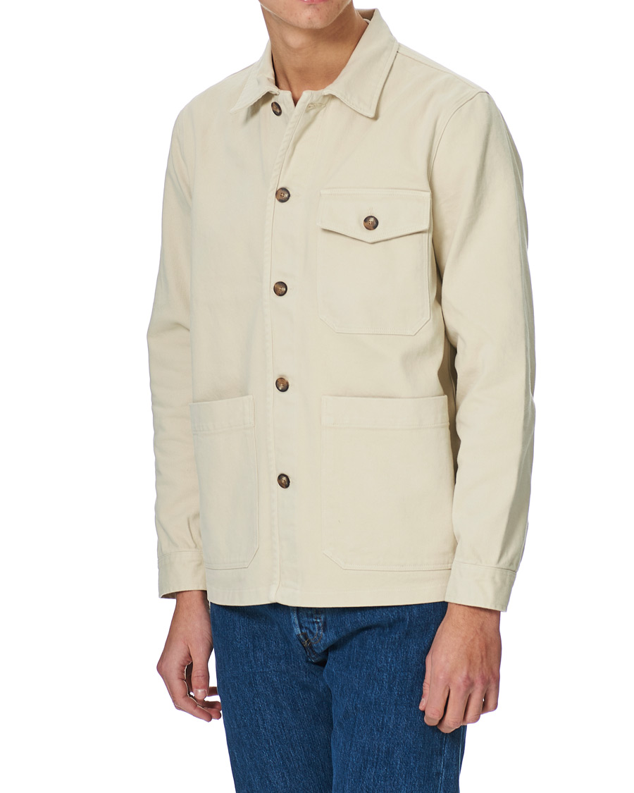 Heren | Overhemden | A Day's March | Sturdy Twill Patch Pocket Overshirt Desert