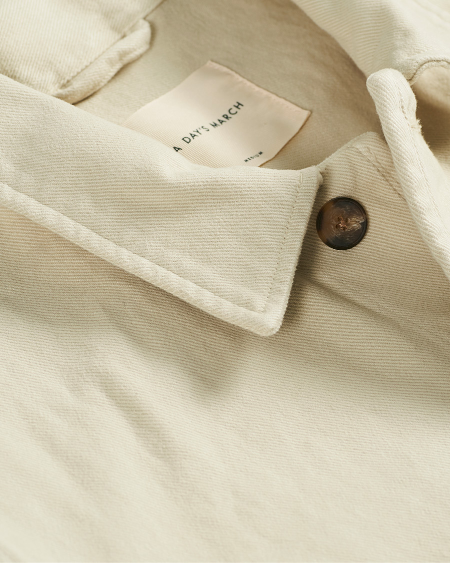Heren | Overhemden | A Day's March | Sturdy Twill Patch Pocket Overshirt Desert